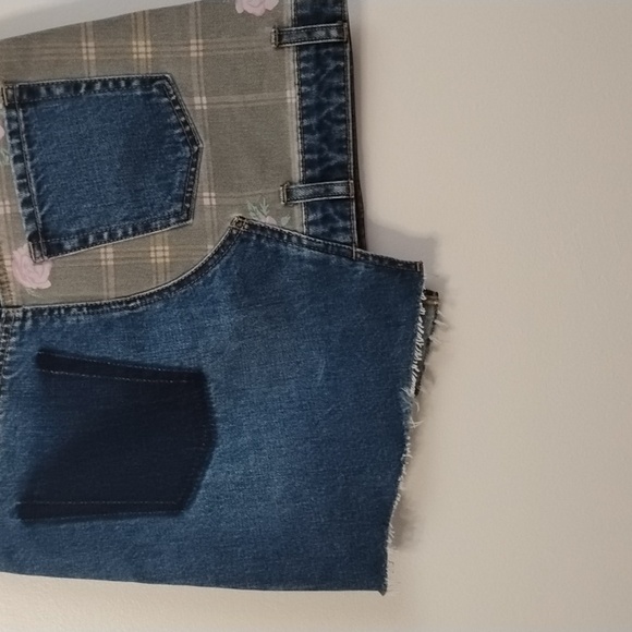 BDG Urban Outfitters Patchwork Mini Denim Skirt with Floral and Plaid Details XS - Picture 9 of 15